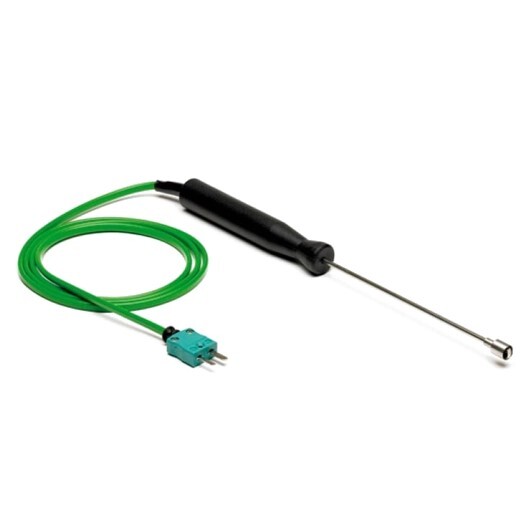 Thermocouple type K, ribbon surface, 8 mm tip