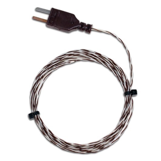 Thermocouple type T, exposed tip, PTFE insulated, 10 m