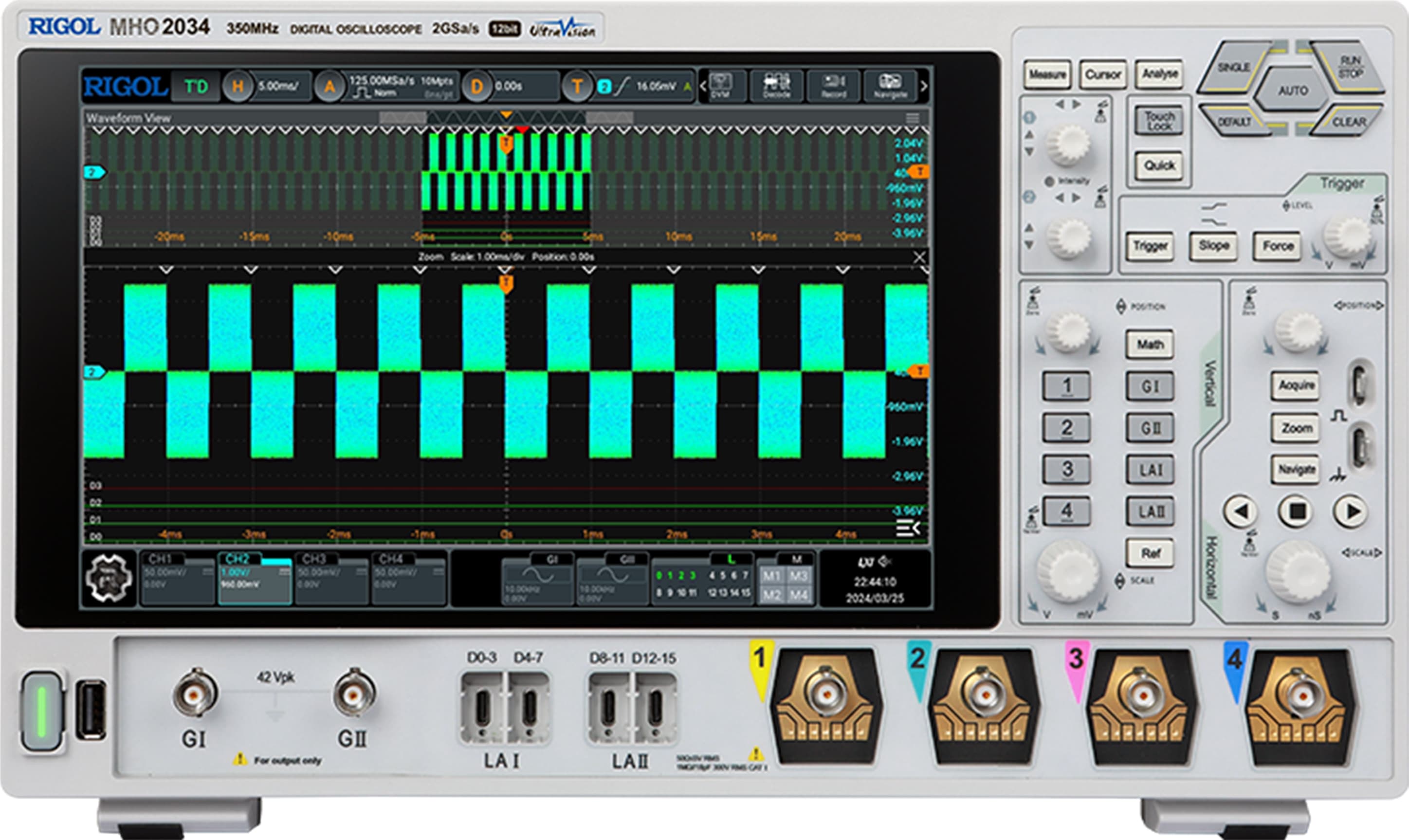 Rigol MHO2034 350 MHz 4-Channel Mixed Signal Oscilloscope